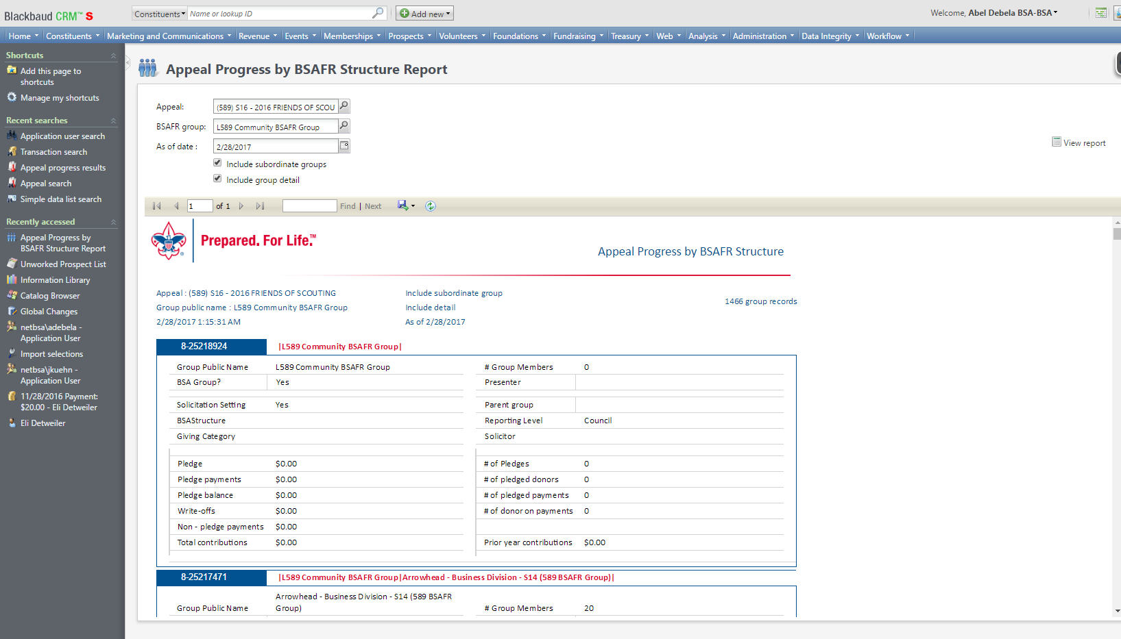 Appeal Progres BSAFR Structure Report