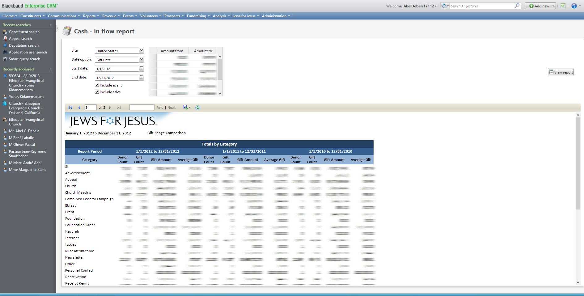 BBCRM Cash flow Report