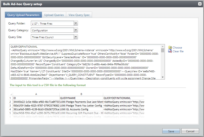 BBCRM Query Load Tool