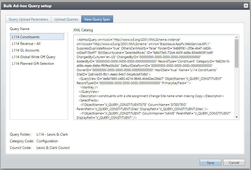 BBCRM Query Load Tool